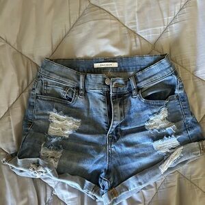 PacSun Distressed Light Blue Jean Shorts